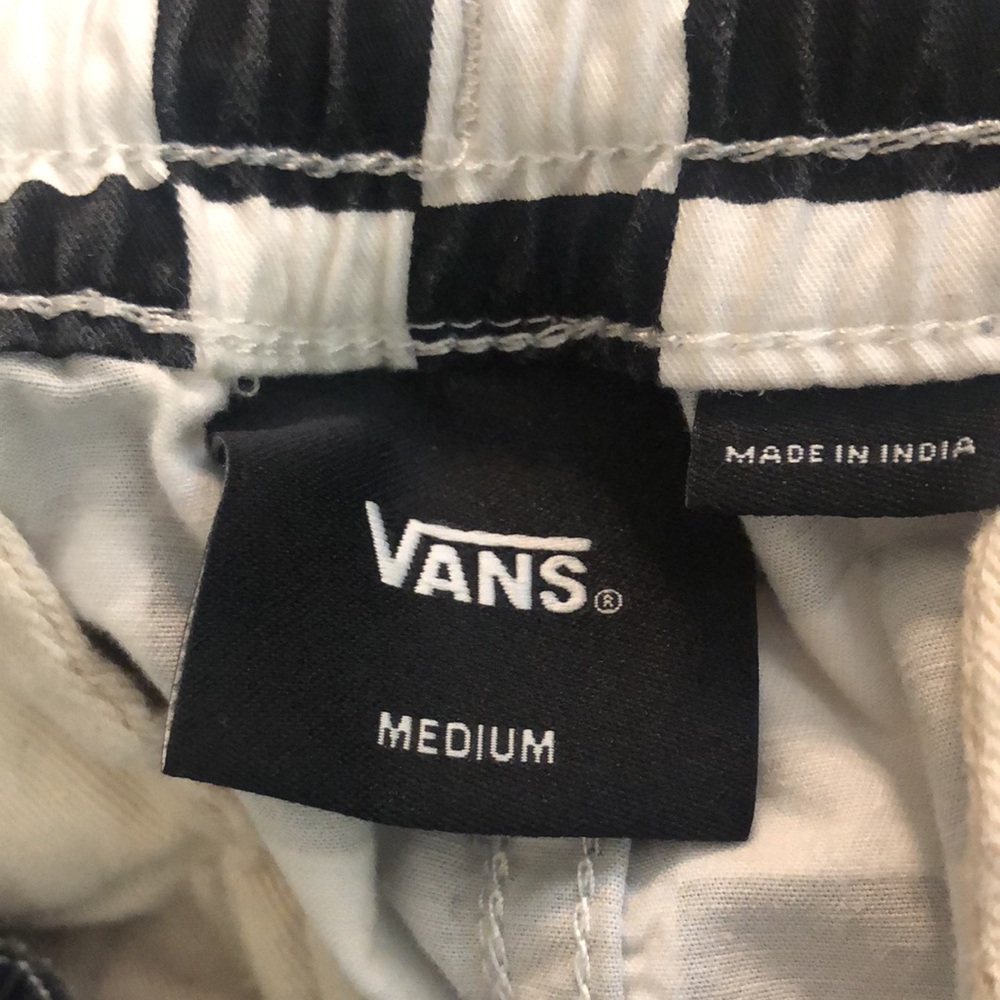 Vans Black & White Checkerboard Athletic Shorts - Picture 7 of 9